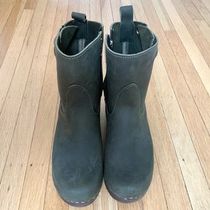 SANDGRENS MANHATTAN HIGH Clog Boots OLIVE Nubuck 41